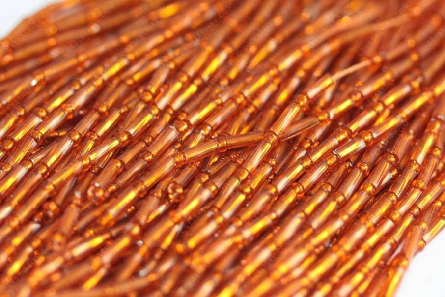 Стеклярус Orange кручений 6mm